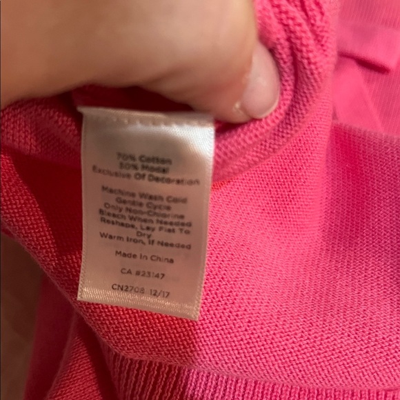 Talbots Pink Bonnie Bows Crewneck Sweater Size XS - Picture 8 of 10